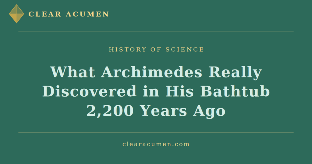 what Archimedes discovered in his bathtub Eureka golden crown