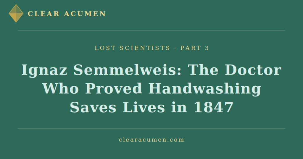 Ignaz Semmelweis handwashing childbed fever discovery