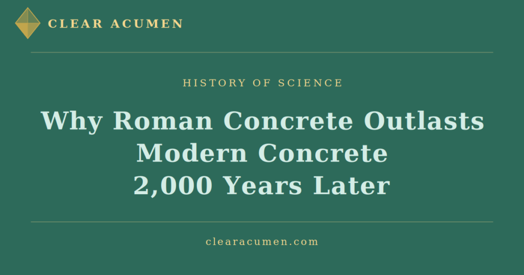 Roman concrete outlasts modern concrete self-healing Pantheon