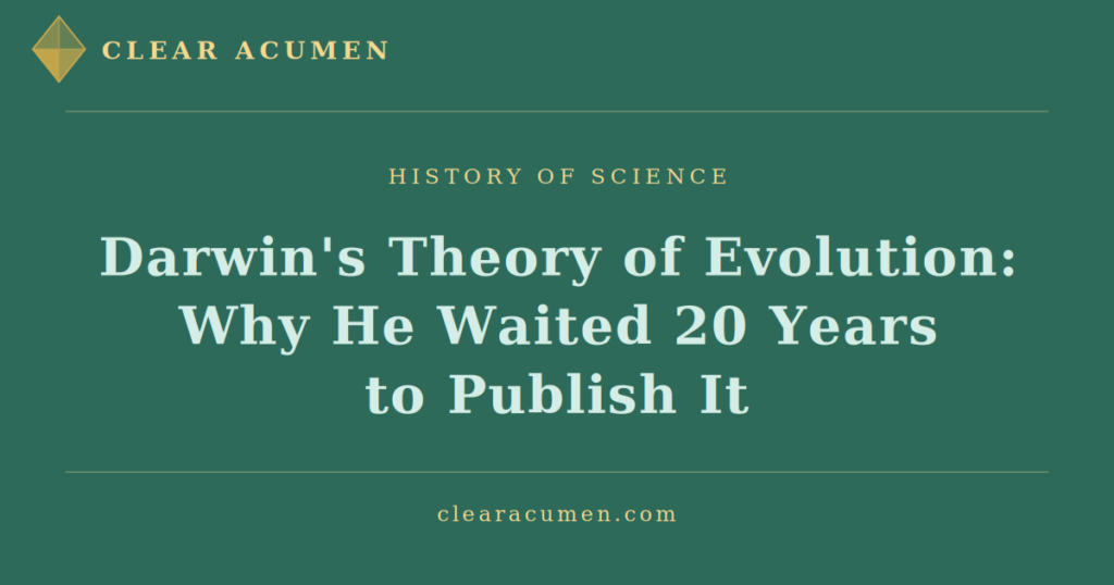 Darwin's theory of evolution 20 years delay Wallace letter