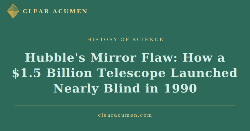 Hubble mirror flaw 1990 spherical aberration repair
