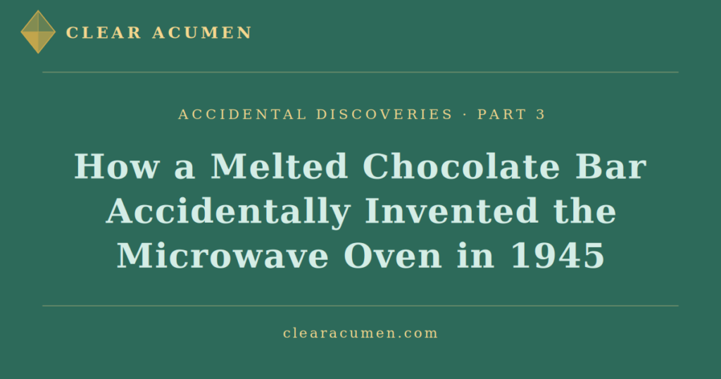 melted chocolate bar microwave oven invention Percy Spencer 1945